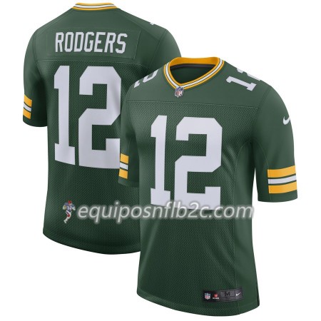 Camiseta Hombre NFL Green Bay Packers Aaron Rodgers 12 Nike Verde Camiseta Hombre NFL Green Bay Packers Aaron Rodgers 12 Nike Verde